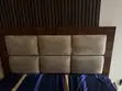 Used 4.5x6ft Wooden Bed Frame with Padded Headboard - 2