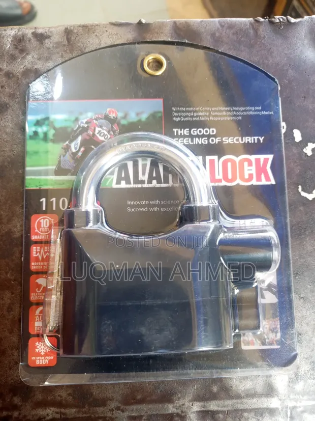 Security Alarm Padlock with Extra Batteries - 1