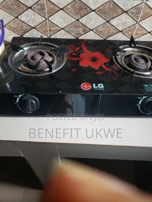 Used LG Black Glass Top Gas Cooker