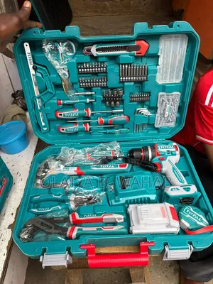TOTAL THKTHP41667 166-Piece Tool Station with Cordless Drill