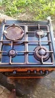 Scanfrost Gas Cooker - 4 Burners, Wood Finish - 3