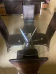 4 Seater Glass Dining Set - 2