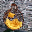 Modern Rattan Basket Swing - White - 1