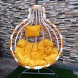 Modern Rattan Basket Swing - White - 2