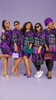 Tumonu Purple Wax Print Dress - 2