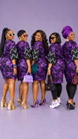 Tumonu Purple Wax Print Dress - 5