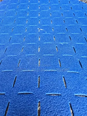 Interlocking Rubber Floor Mat - Blue