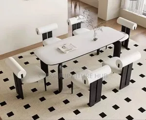 Brand New 6-Seater Marble Dining Table Set