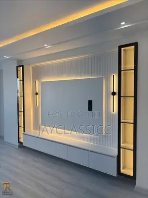 Home Interiors Modern TV Console mai Hasken LED