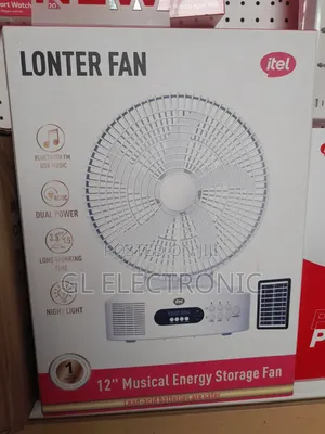 Itel Table Solar Fan 12-inch