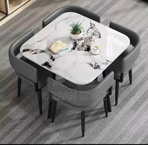 Brand New Ceramic Dining Set - Gray Square Table