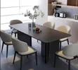 Luxurious Imported Marble Dining Table with 6 Leather Chairs - 3