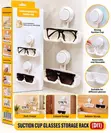 1pc Suction Cup Glasses Storage Rack - 1