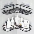 Bathroom Corner Rack - 1 Tier Aluminum Black - 4
