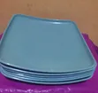6 Pieces Square Plastic Plates - Unbreakable - 1