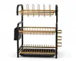 3-Tier Dish Drying Rack - Baki & Zinariya - 3