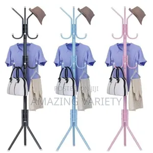 Multi Hooks Hanger Rack - Coat, Bags, Wigs, Ties