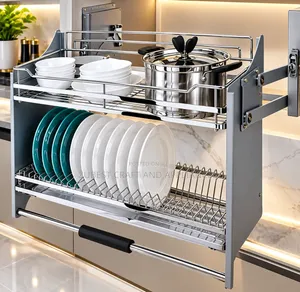 80cm Pull Down Plate Rack