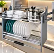80cm Pull Down Plate Rack - 1