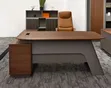 1.8m Brown Boss Office Products Executive Desk tare da Extension - 1