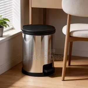 Drum Shaped Pedal Bin - Stainless Steel, Foot Operated
