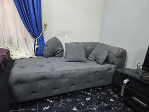 3 Seater Tufted Sofa - Grey