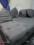 3 Seater Tufted Sofa - Grey - 3
