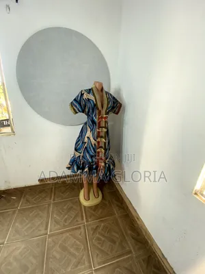 Ankara Casual Gown with Asoke Embellishment