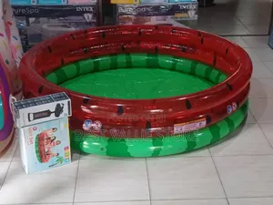 Round Swimming Pool - Watermelon Color (with Pump)