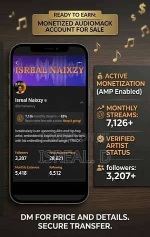 Monetized Audiomack Account - 3.2K Followers