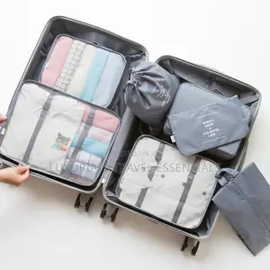7-in-1 Travel Packing Cubes & Laundry Pouches - Waterproof Luggage Organizer