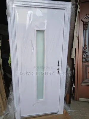 3ft Farar Ƙofar Tsaro ta Karfe da Firam