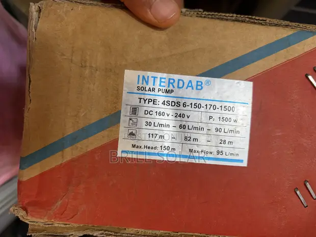 2HP Interdab Solar DC Submersible Pump - 1