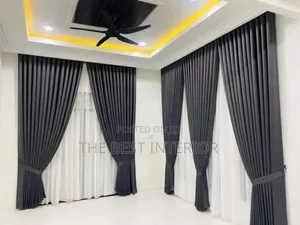 Premium Dark Ash Turkish Curtain - ₦3,800/Yard