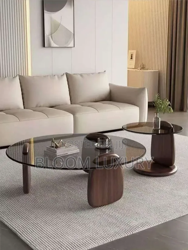 Obsidian Glass Center Table - 1