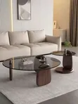 Obsidian Glass Center Table - 1