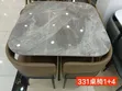 4 Seater Marble Brown Dining Set - 1