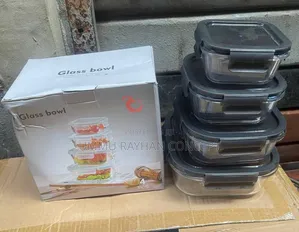 4pcs High Borosilicate Glass Storage Containers Set
