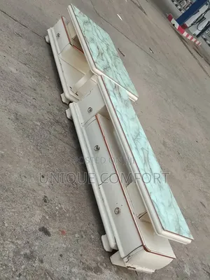 Marble Top Adjustable TV Stand with Center Table