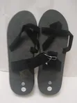 Black Strappy Platform Flip Flops - Women's Size 41 - 1