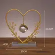 Crystal Metal Decor Piece - Gold - 1
