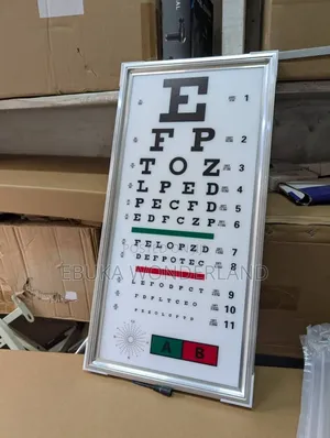 Snellen Eye Chart Mai Ayyuka Da Yawa (Silver Frame)
