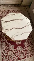 Home Interiors Center Table Mai Siffar Heksagon - Zinariya - 1