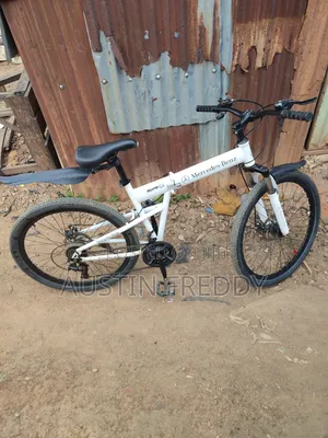 Foldable White Benz Bicycle
