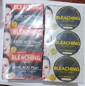 Sabulu Neon Bleaching Black da Kojic Acid (6pcs)