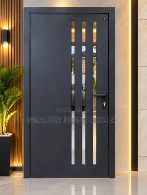 Sabon Israeli Security Door 4ft x 7ft da Zane na Gilashi