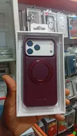 Burgundy Leather MagSafe Case with Ring Stand for iPhone 17/18 Pro Max - 1
