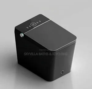 Luxury Matte Black Smart Toilet with Digital LED Display