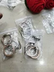 Couple Rhinestone Rings - Stainless Steel & Zircon Set - 3