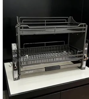 GE 2-Tier Pull-Down Kitchen Cabinet Dish Rack